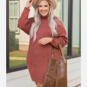 Rust Sweater Dress